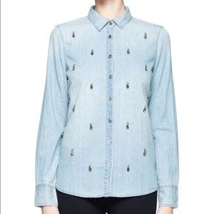 J.Crew collection Beaded chambray, Size 6 (Medium)